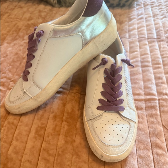 Vintage Havana White and Purple Lace-Up Sneakers - Picture 3 of 4